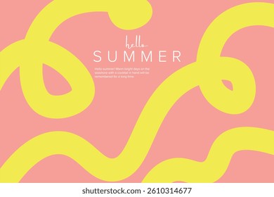 Vector illustration. Abstract background, hello summer, color background. Modern design. Background, banner, cover.