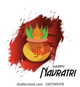 Vector illustration of a Abstract Background for Hindu Festival Happy Navratri.