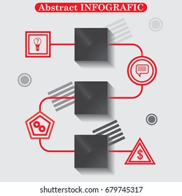 Vector illustration of an abstract background. Infographic Template