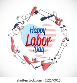 Vector illustration abstract background for Labor Day.