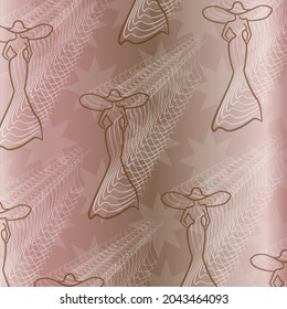 vector illustration of abstract background with ladies