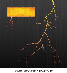  Vector Illustration Of Abstract Background. Lava. Crack.