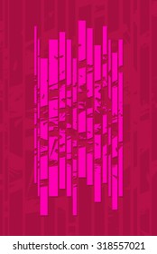 vector illustration abstract background, line vertical destroy version, suitable as a sticker on the wall