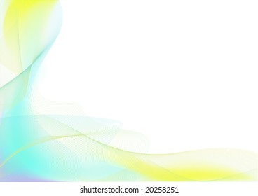 Vector illustration - abstract background made of color splashes and curved lines