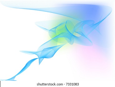 Vector illustration - abstract background made of color splashes and curved lines