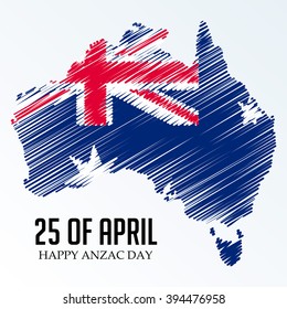 Vector illustration of a Abstract background with map and text Lest we forget.