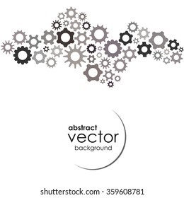 vector illustration / abstract background /metallic color gear