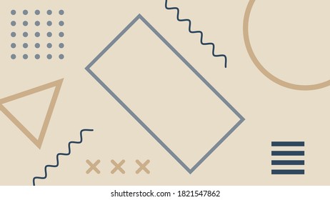 vector illustration of abstract background with minimal memphis geometric patterns shape and line. Template ready for use in web or print design.