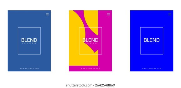 Plano de fundo abstrato de ilustração vetorial com cores mistas. Exclusão, multiplicação, escurecimento etc. Faz uma impressão elegante e legal. Adequado para capa de revista ou fundo.