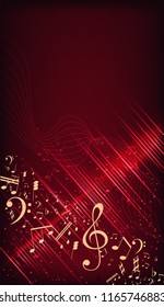 Vector Illustration of an Abstract Background with Music notes