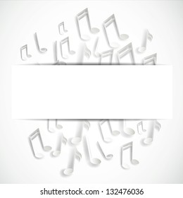 Vector Illustration of an Abstract Background with Music notes