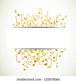 Vector Illustration of an Abstract Background with Music notes