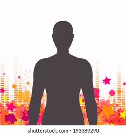 Vector Illustration of an Abstract Background with Music Equalize