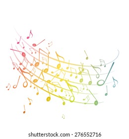 Vector Illustration of an Abstract Background with Music Notes
