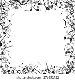 Vector Illustration of an Abstract Background with Music Notes