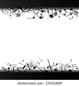 Vector Illustration of an Abstract Background with Music Notes