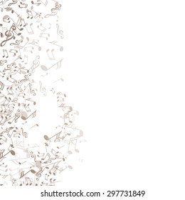 Vector Illustration of an Abstract Background with Music Notes