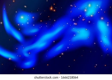 Vector Illustration of an Abstract Background with Night Sky Stars. Vector glitter particles background effect for luxury greeting card. Glittering transparent effects on Night Sky