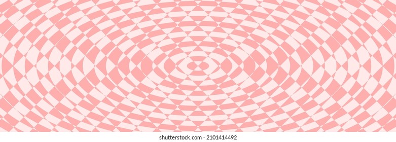 Ilustración vectorial de fondo abstracto, ilusión óptica. Banner horizontal largo.
