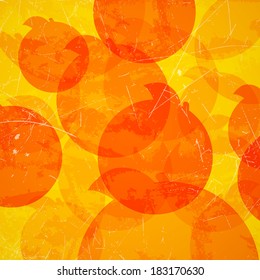 Vector Illustration of an Abstract Background with Oranges