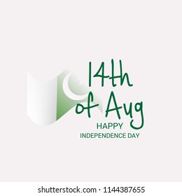 Vector illustration of Abstract Background for Pakistan Independence Day, 14th of August.