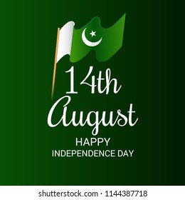 Vector illustration of Abstract Background for Pakistan Independence Day, 14th of August.