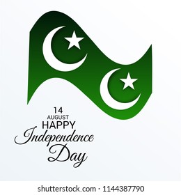 Vector illustration of Abstract Background for Pakistan Independence Day, 14th of August.