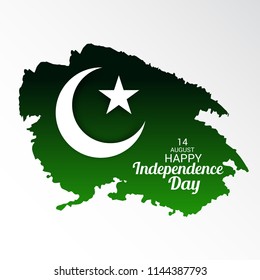 Vector illustration of Abstract Background for Pakistan Independence Day, 14th of August.