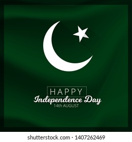 Vector illustration of Abstract Background for Pakistan Independence Day, 14th of August.