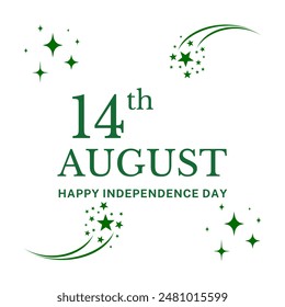 Vector illustration of Abstract Background for Pakistan Independence Day, 14th of August