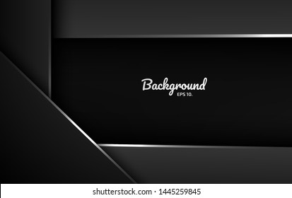 Vector illustration, abstract background, paper cutting and black and white chasing Straight modern concept