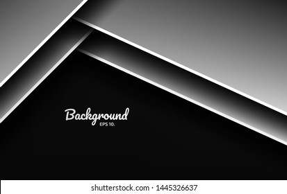Vector illustration, abstract background, paper cutting and black and white chasing Straight modern concept