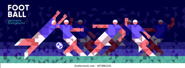 Vector illustration. Abstract, background patterns, triangular mosaics, stylized polygonal images, geometric backgrounds, large width.