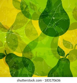 Vector Illustration of an Abstract Background with Pears