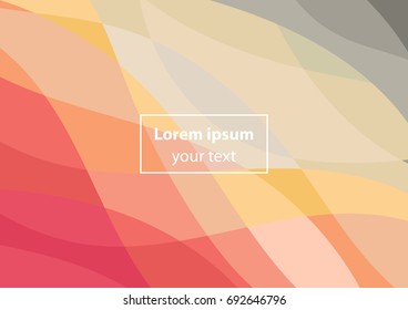 Vector illustration abstract background polygon wave sweet autumn color.