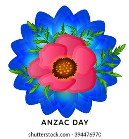 Vector illustration of a Abstract background with poppies and text Lest we forget.