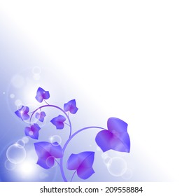 Vector illustration of Abstract background with purple leaves