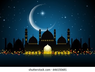 Vector illustration of Abstract background for ramadan kareem