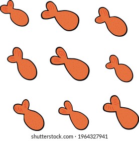 Vektorgrafik abstrakter Hintergrund von Fischschalen