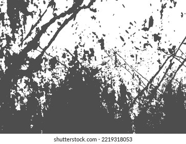 Ilustración vectorial de fondo abstracto, tinta negra manchada sobre fondo blanco.