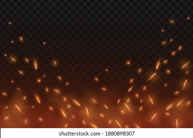Vector illustration of abstract background with sparks from fire