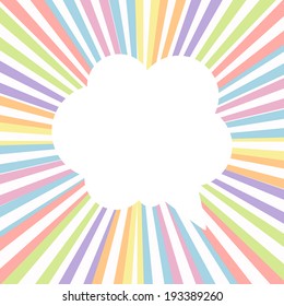 Vector Illustration of an Abstract Background with Speech Bubble