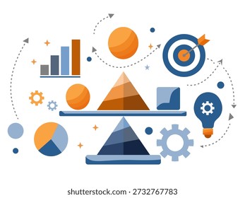 vector illustration of an abstract background with spheres, Productivity Editorial Abstract Background