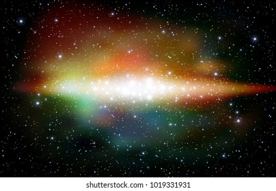 Vector illustration abstract background with stars nebula and galaxy vector illustration