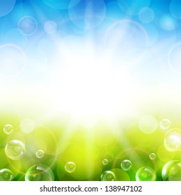 Vector illustration of abstract background summer