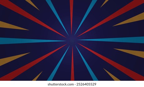Ilustración vectorial de fondo abstracto con sunburst.