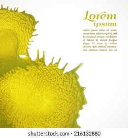 Vector illustration. Abstract background with text and blot