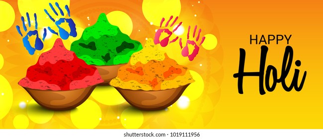 Vector illustration of a Abstract Background for Traditional Indian Festival  Holi Celebration.