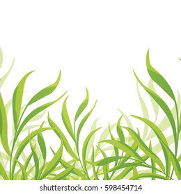 Vector Illustration of an Abstract Background with Tropical Leaves
