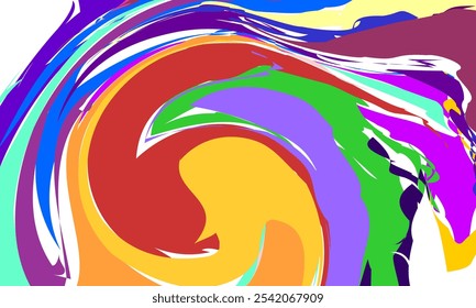 VECTOR ILLUSTRATION ABSTRACT BACKGROUND. VIBRANT MARBLING. COLORFUL BACKDROP. PSYCHEDELIC PAINT ABSTRACTION